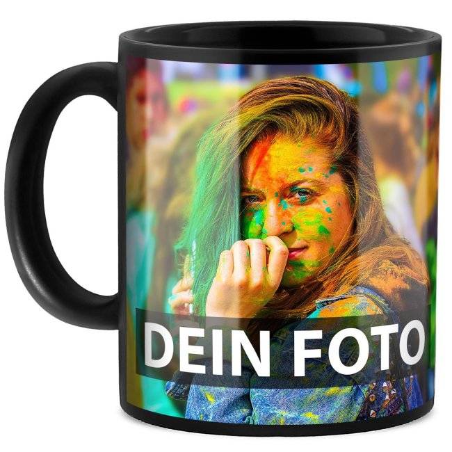 ﻿Tassendruck Schwarze Fototasse