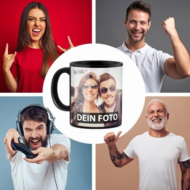 ﻿Tassendruck Schwarze Fototasse Online Outlet