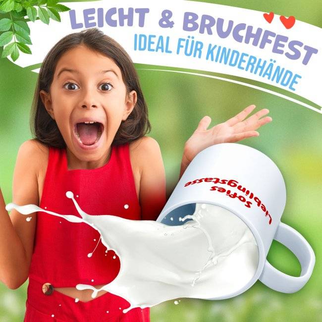 Tassendruck Kunststofftasse mit Wunschtext - Bpa-frei Kauf eins, bekomm eins gratis
