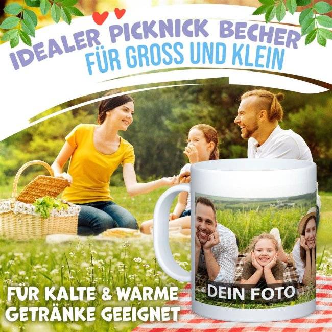 Tassendruck Plastiktasse mit Foto selbst gestalten - BPA-frei Riesige Ersparnisse
