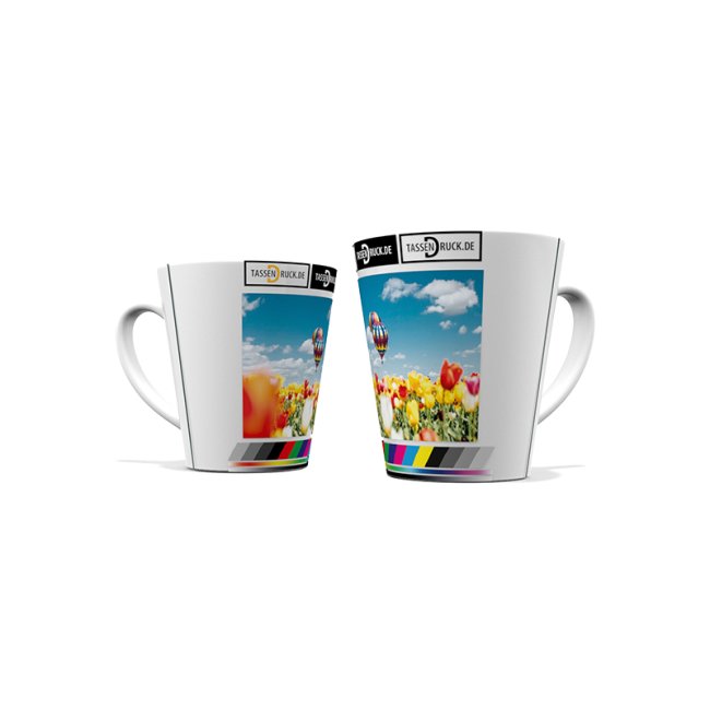 Tassendruck Latte Macchiato Panorama- konisch 300 ml Super Sparpreis