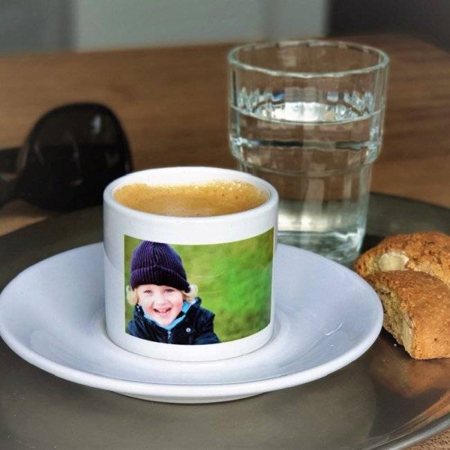 Tassendruck Espresso Henkel Rund mit Unterteller Begrenzte Freigabe