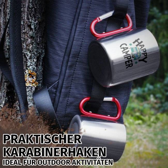 Tassendruck Edelstahl-Thermobecher mit Karabiner Zeitbegrenzte Promotion