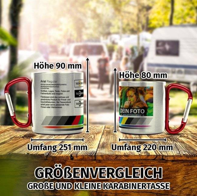 Tassendruck Edelstahl-Thermobecher mit Karabiner Zeitbegrenzte Promotion