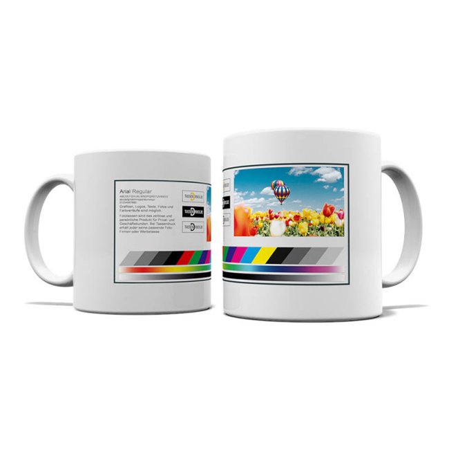 Tassendruck Fototasse BASIC weiß Auslauf