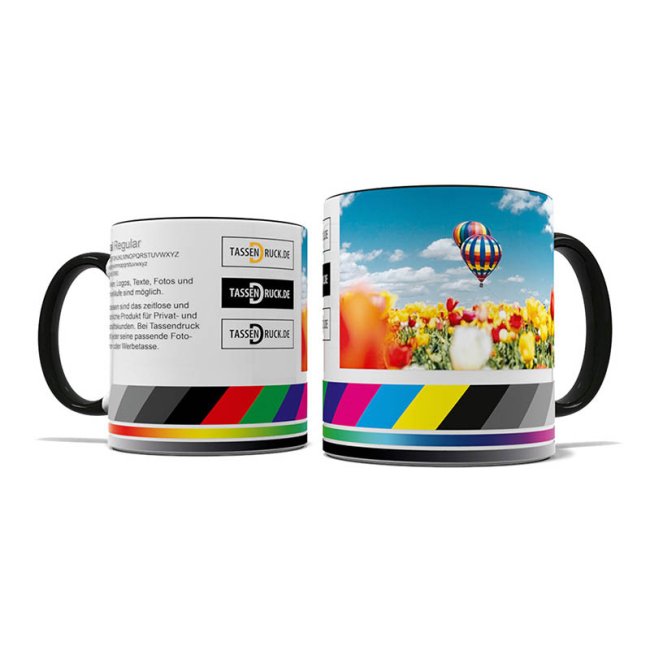 Tassendruck Panoramatasse Innen/Henkel schwarz Flash Sale