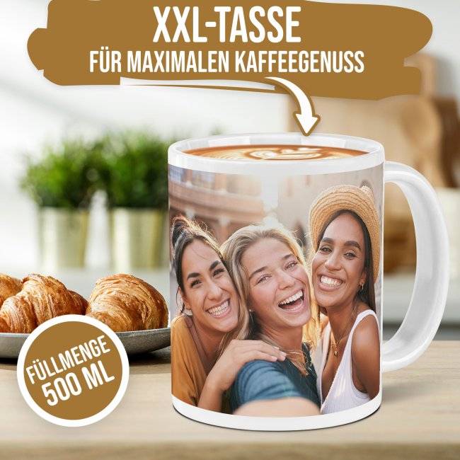 Tassendruck XXL Fototasse BIG 500 ml Begrenztes Angebot