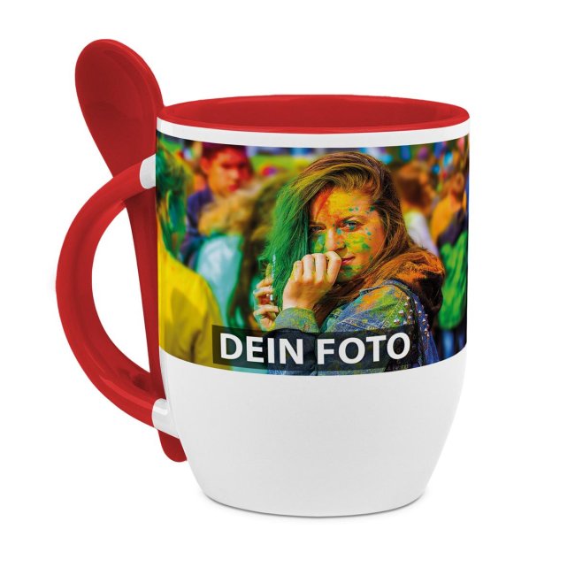 Tassendruck Löffeltasse rot Bestseller