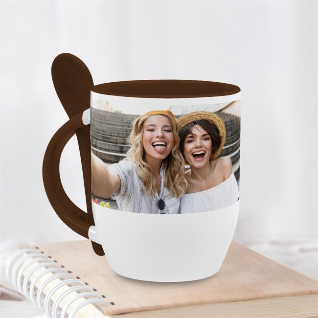 Tassendruck Löffeltasse braun Sonderangebote