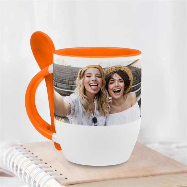 Tassendruck Löffeltasse orange Letzte 3 Tage