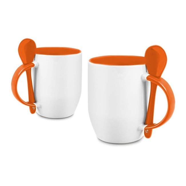 Tassendruck Löffeltasse orange Letzte 3 Tage
