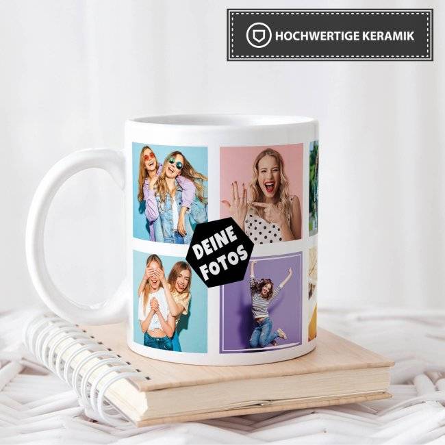 Tassendruck mit Fotocollage - verschiedene Designs Bis zu 60% Rabatt