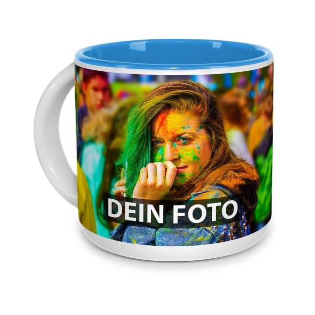 Tassendruck Fototasse POTT innen hellblau Begrenztes Angebot