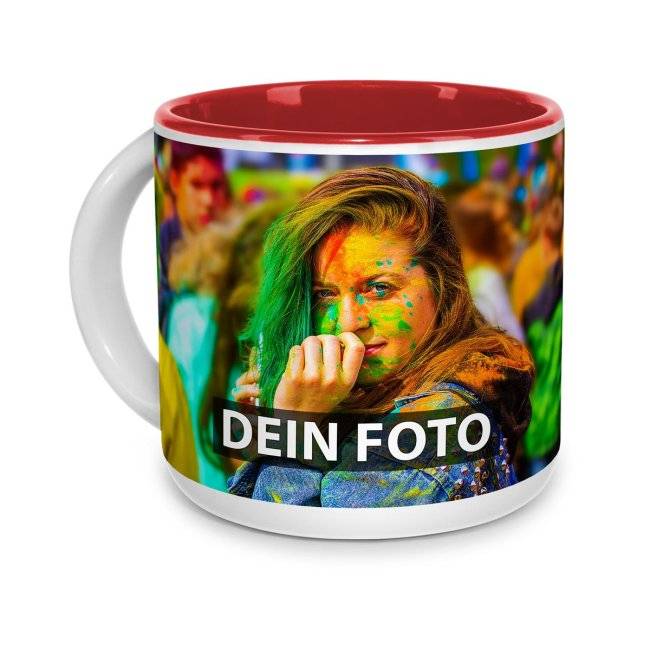 Tassendruck Fototasse POTT innen rot