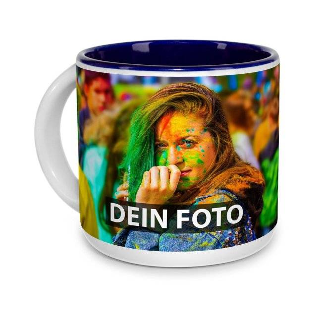Tassendruck Fototasse POTT innen dunkelblau