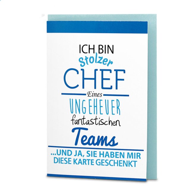 Tassendruck Grußkarte für den Chef