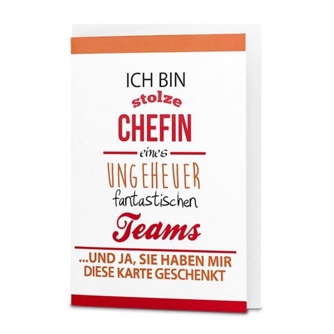 Tassendruck Grußkarte für die Chefin
