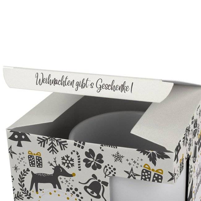 Tassendruck Geschenkverpackung für Tassen - Frohe Weihnachten - Rentier Saisonale Angebote