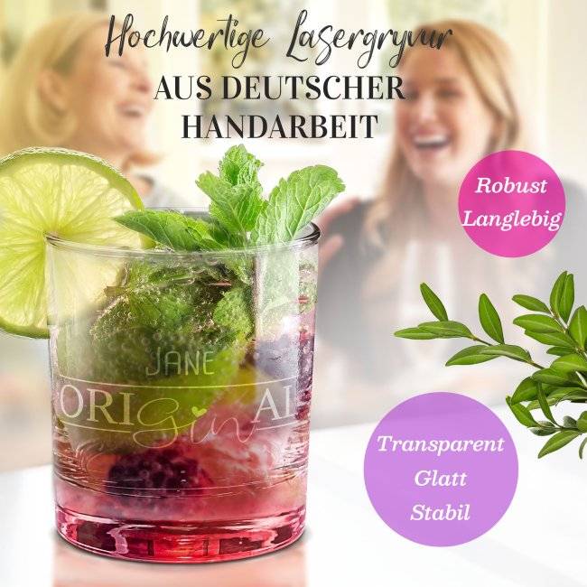 Tassendruck Gin-Glas mit Name - OriGINal Bis zu 55% Rabatt