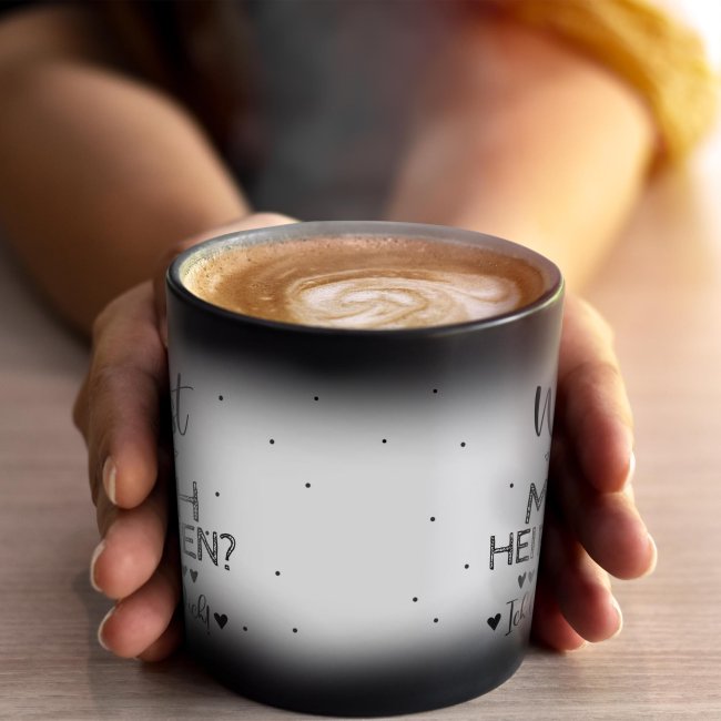 Tassendruck Zaubertasse - Willst du mich heiraten? - Magic Mug Preisnachlass