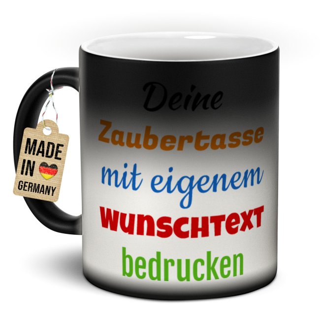 Tassendruck Magic Mug Zaubertasse mit Wunschtext - 300 ml Black Friday