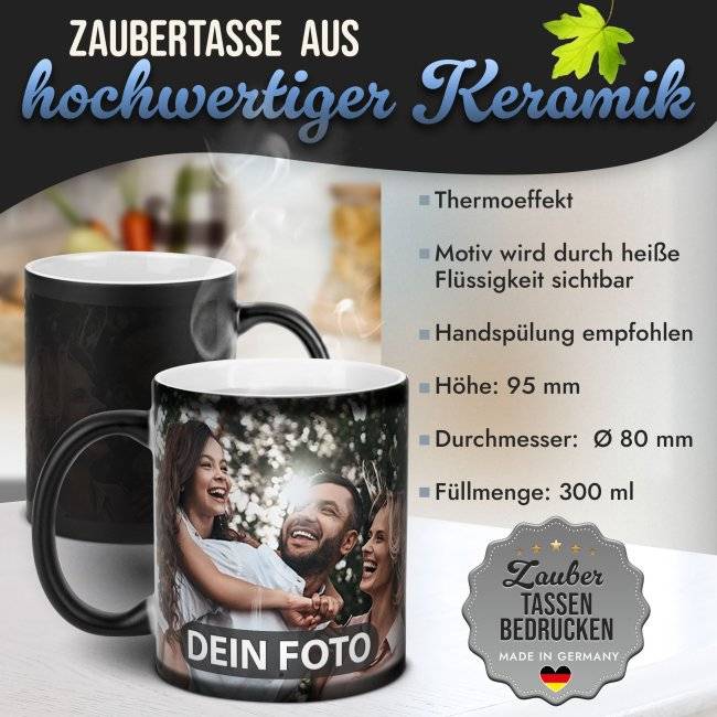 Tassendruck Magic Mug Zaubertasse mit Foto - XXL-Druck - 300 ml Cyber Monday