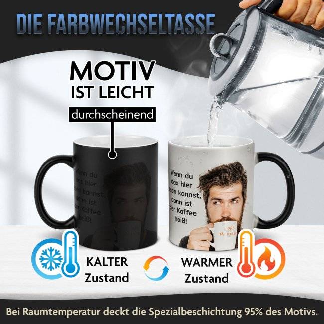 Tassendruck Magic Mug Zaubertasse mit Foto - XXL-Druck - 300 ml Cyber Monday