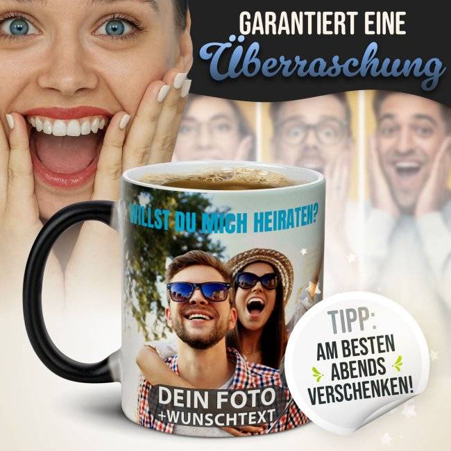 Tassendruck Magic Mug Zaubertasse mit Foto - XXL-Druck - 300 ml Cyber Monday