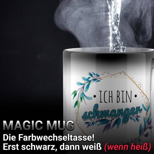 Tassendruck Zaubertasse - Ich bin schwanger - Magic Mug Osterangebot