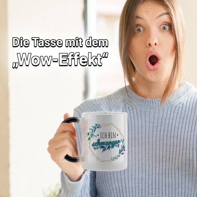 Tassendruck Zaubertasse - Ich bin schwanger - Magic Mug Osterangebot
