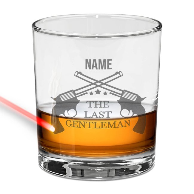 Tassendruck Whiskyglas - Last Gentleman-Name - 300 ml Neueste Mode