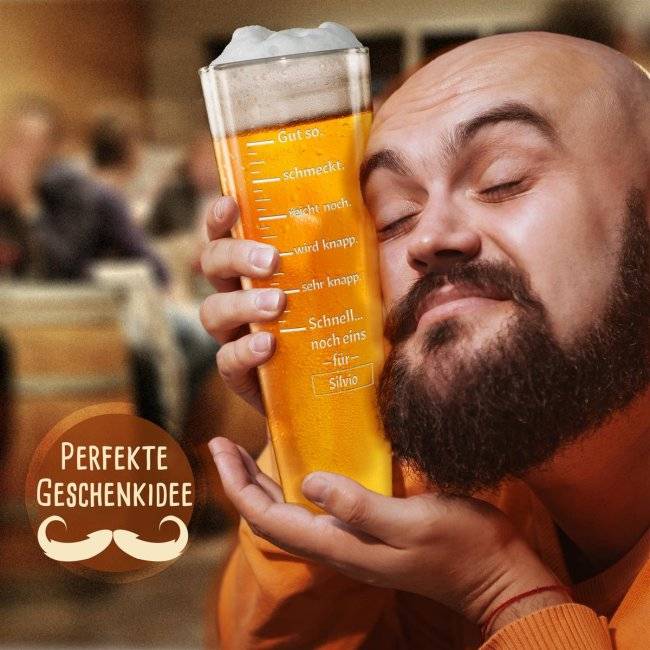Tassendruck Graviertes Bierglas mit Name - Maßeinheit Tägliche Deals