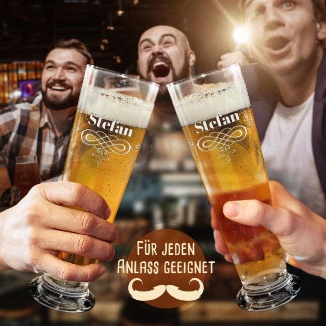 Tassendruck Graviertes Bierglas mit Name Begrenzte Freigabe