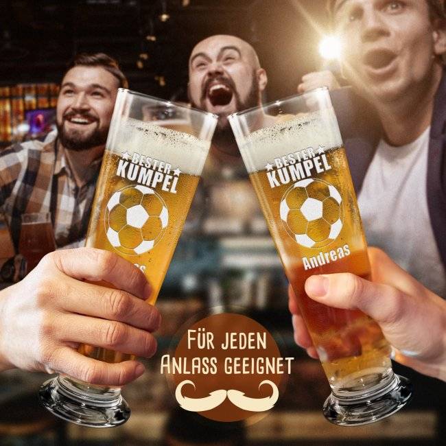Tassendruck Bierglas mit Gravur - Bester Kumpel Neueste Stile