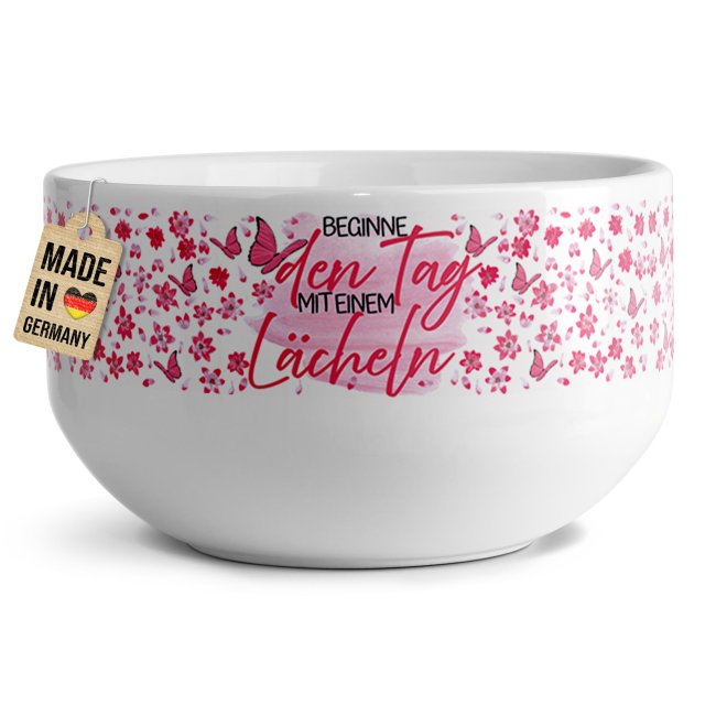 Tassendruck Kinder-Müslischüssel - Beginne den Tag - 500 ml