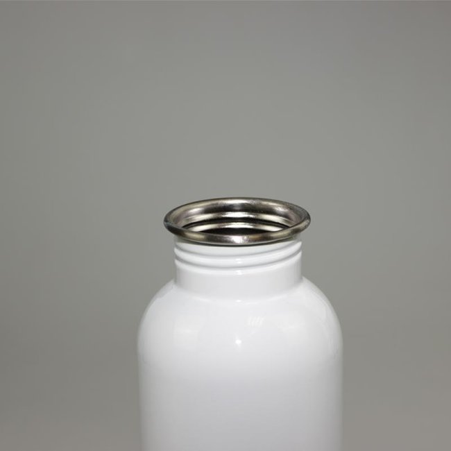 Tassendruck Edelstahl-Trinkflasche weiß 600 ml Online