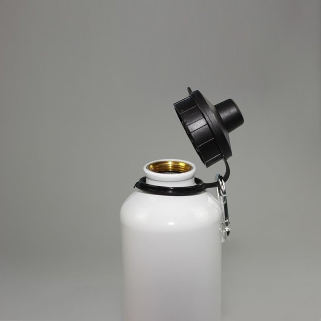 Tassendruck Aluminium-Trinkflasche weiß 500 ml Verkauf