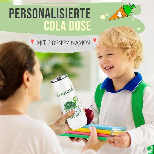 Tassendruck Cola-Dose - Chillt jetzt in der Schule - mit Name - Weiß 420 ml im Angebot