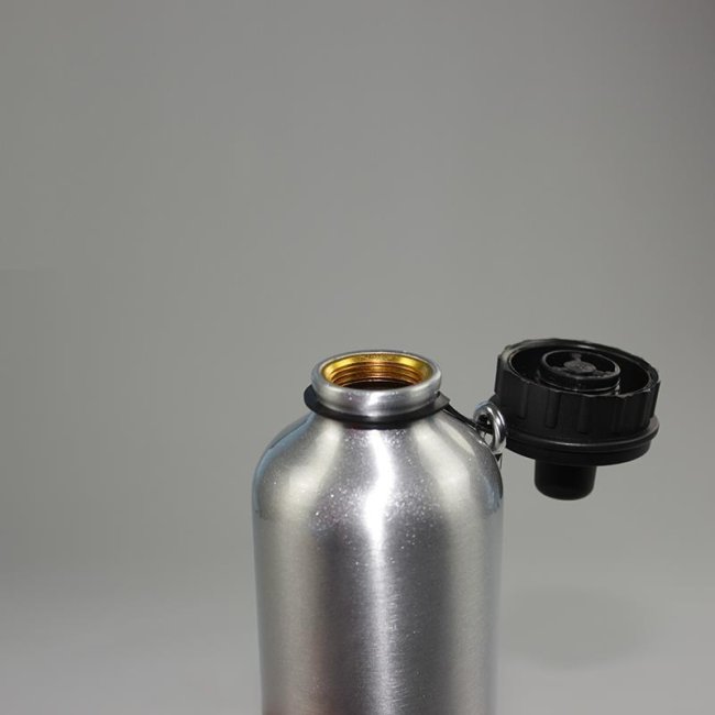 Tassendruck Aluminium-Trinkflasche silber 400 ml Rabatt