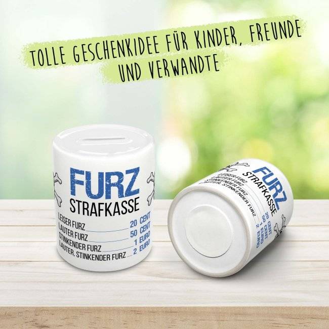 Tassendruck Spardose - Furzstraf-Kasse Exklusivangebot