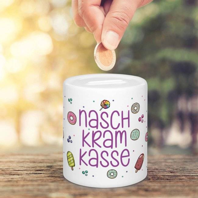 Tassendruck Spardose - Naschkramkasse Preisnachlass