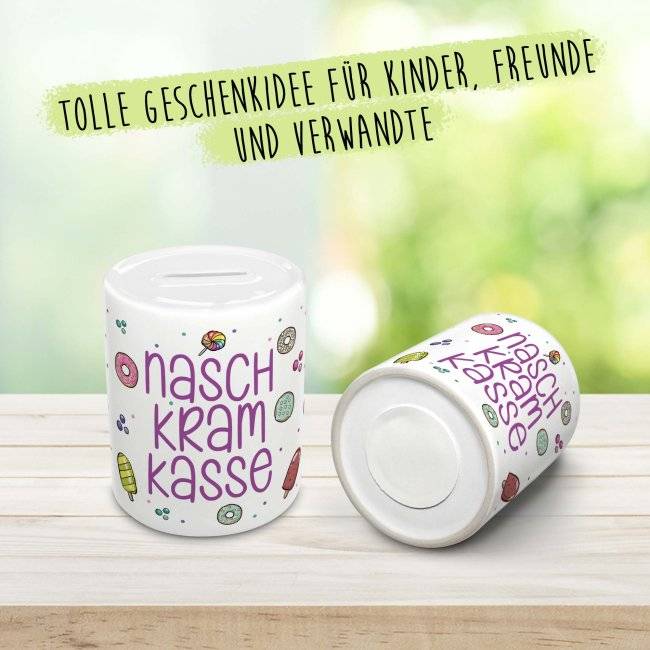 Tassendruck Spardose - Naschkramkasse Preisnachlass