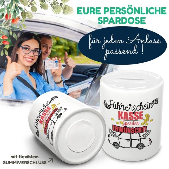 Tassendruck Spardose - Führerschein Kasse - Spenden erwünscht Black Friday