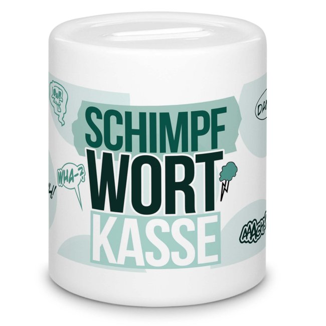 Tassendruck Spardose - Schimpfwortkasse Jubiläumsangebot