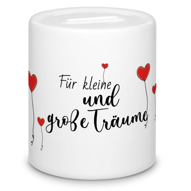 Tassendruck Spardose - Für kleine und große Träume Lagerräumung