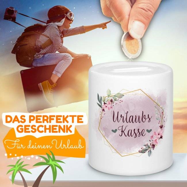 Tassendruck Spardose für den Urlaub - Urlaubskasse Heißer Verkauf