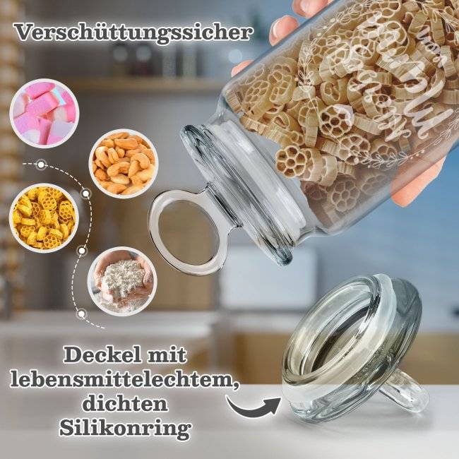 Tassendruck Vorratsdose aus Glas - Allerbeste Mama von - mit Name - Verschiedene Größen Riesige Ersparnisse