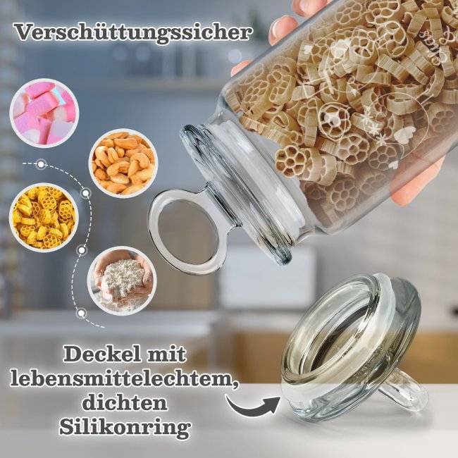 Tassendruck Vorratsdose aus Glas mit Gravur - mit Namen und Datum personalisieren - Verschiedene Größen JETZT KAUFEN