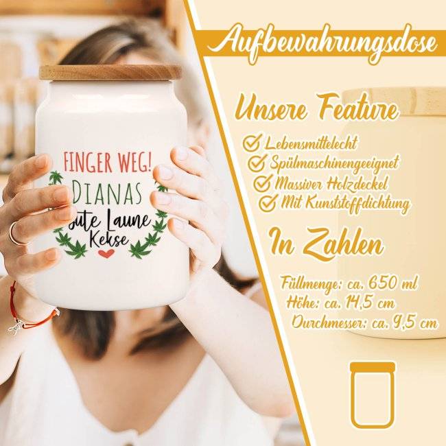 Tassendruck Aufbewahrungsdose -Finger weg - mit Wunschname 2025