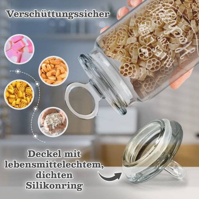 Tassendruck Vorratsdose aus Glas - Zur Hochzeit - mit Namen gravieren - Verschiedene Größen Online